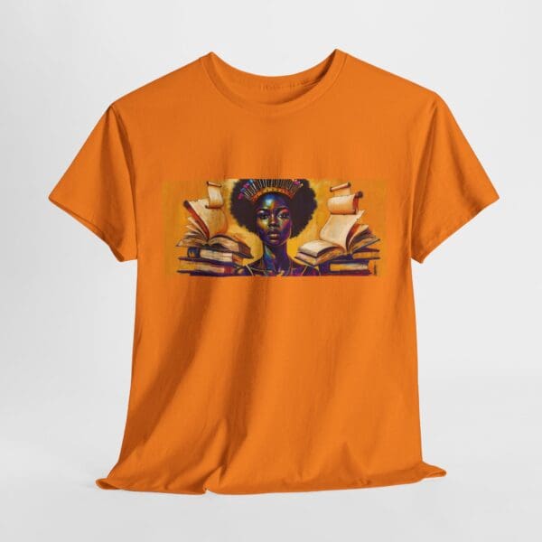 Artistic Unisex Heavy Cotton Tee - Unique Graphic Design  "Afro-Centric. Knowledge-Driven. - Image 59