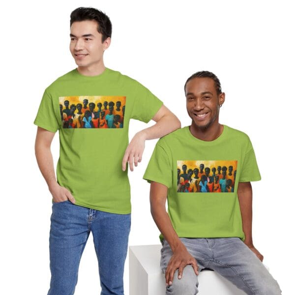 Cultural Unity Unisex Heavy Cotton Tee - Art Inspired Graphic Shirt "Bright Sun. Bold Spirit. Timeless Legacy." - Image 70