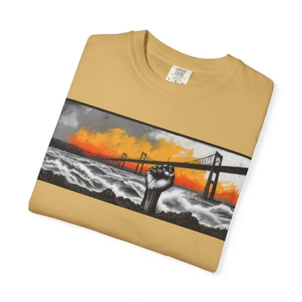 Empowerment Garment-Dyed Unisex T-Shirt - Bold Fist Design Defiant in the Storm, Rising in Strength - Image 30