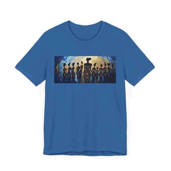 Artistic Unisex Jersey Tee - Colorful Silhouette Design - Image 87