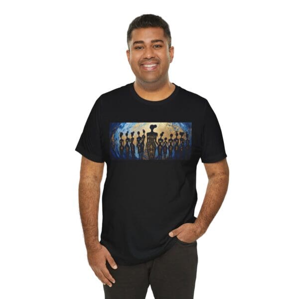 Artistic Unisex Jersey Tee - Colorful Silhouette Design - Image 24