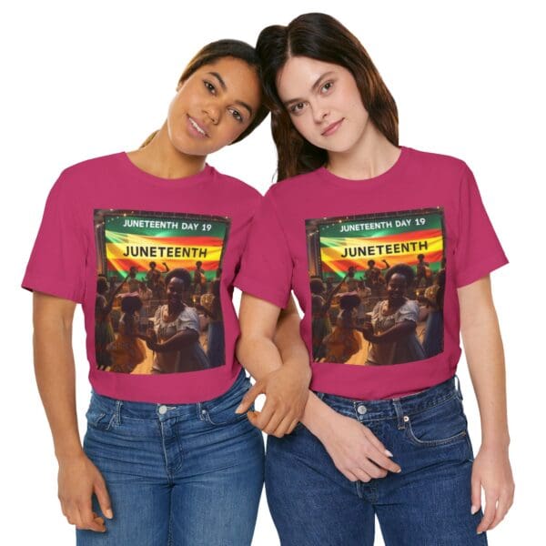 Juneteenth Celebration Tee, Unisex Jersey T-Shirt, Short Sleeve Graphic Tee, Black History Month Shirt, Family Reunion Apparel, Gift [...]"Juneteenth: Freedom Forever, Legacy Unbreakable." - Image 139