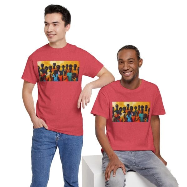 Cultural Unity Unisex Heavy Cotton Tee - Art Inspired Graphic Shirt "Bright Sun. Bold Spirit. Timeless Legacy." - Image 114
