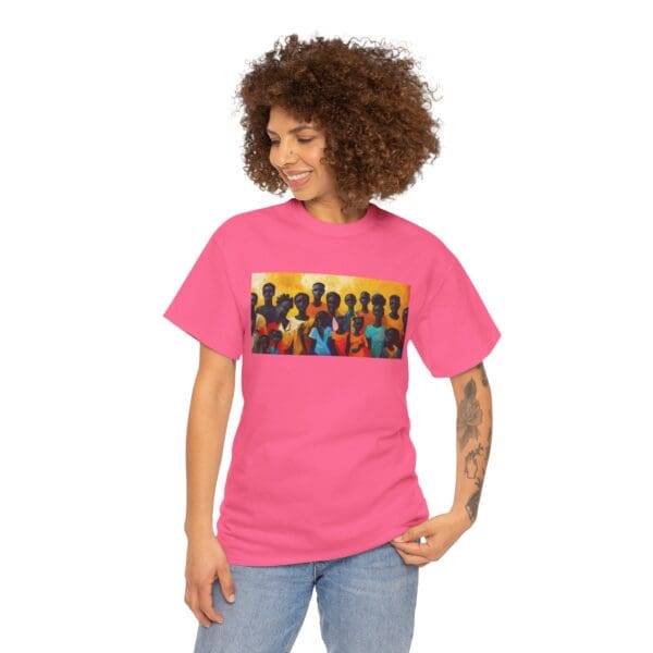 Cultural Unity Unisex Heavy Cotton Tee - Art Inspired Graphic Shirt "Bright Sun. Bold Spirit. Timeless Legacy." - Image 104