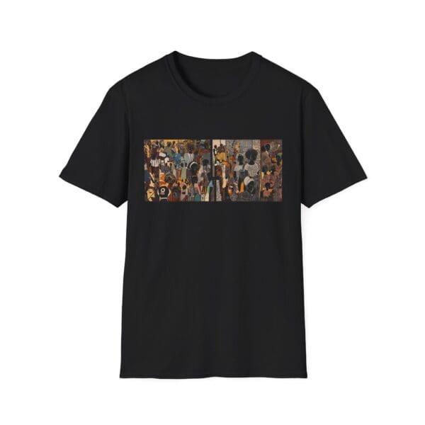 Artistic Unisex Softstyle T-Shirt - Vibrant Community Design "Wear the Movement. Live the Story." - Image 7