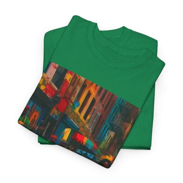 Vibrant Street Art Unisex Heavy Cotton Tee "Strings, Drums, and Stories in Motion. - Image 73