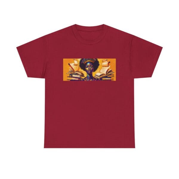 Artistic Unisex Heavy Cotton Tee - Unique Graphic Design  "Afro-Centric. Knowledge-Driven. - Image 121