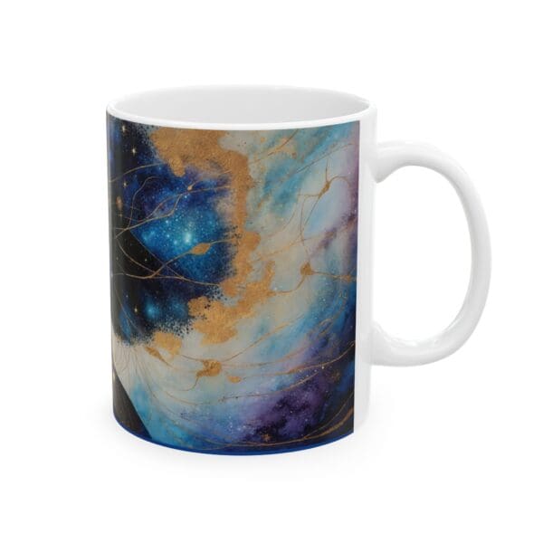 Cosmic Beauty Ceramic Mug - 11oz & 15oz | Inspirational Black Art Coffee Cup "Celestial Beauty. Timeless Power." - Image 4