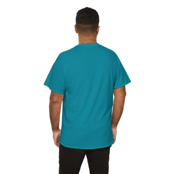 Unisex Heavy Cotton Tee - Vibrant Concert Silhouette Design "Blue & Pink Glow, Hip-Hop Takes Flight." - Image 54