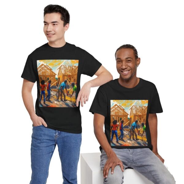 Inspirational Construction Worker Tee - Unisex Heavy Cotton Shirt - Image 21