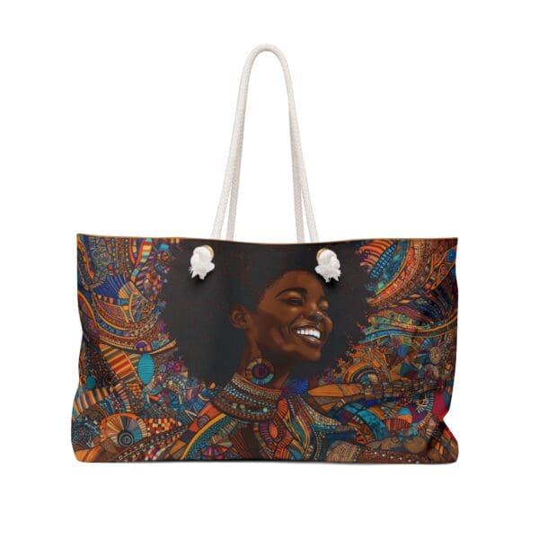 Bohemian Weekender Bag - Vibrant Art for Travel & Leisure "Bohemian Spirit, Black Excellence."