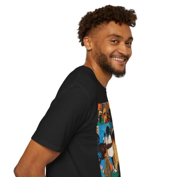 Cultural Vibes Unisex Softstyle T-Shirt - Art Inspired Design The Pulse of the City, The Strength of the Diaspora - Image 23
