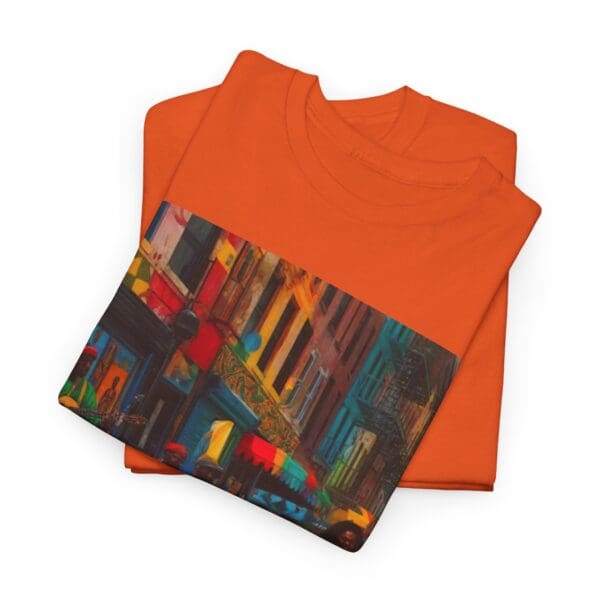 Vibrant Street Art Unisex Heavy Cotton Tee "Strings, Drums, and Stories in Motion. - Image 43