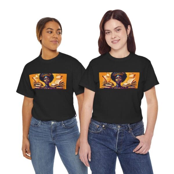 Artistic Unisex Heavy Cotton Tee - Unique Graphic Design  "Afro-Centric. Knowledge-Driven. - Image 21