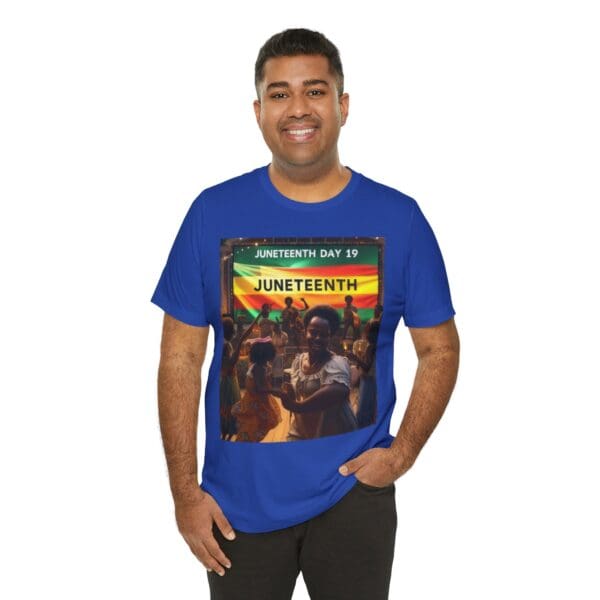 Juneteenth Celebration Tee, Unisex Jersey T-Shirt, Short Sleeve Graphic Tee, Black History Month Shirt, Family Reunion Apparel, Gift [...]"Juneteenth: Freedom Forever, Legacy Unbreakable." - Image 71