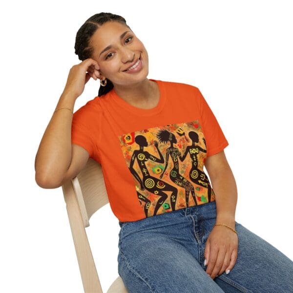 Artistic Dance Unisex Softstyle T-Shirt - Vibrant Culture Print "Symbols of the Past. Strength for the Future." - Image 37