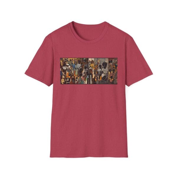 Artistic Unisex Softstyle T-Shirt - Vibrant Community Design "Wear the Movement. Live the Story." - Image 111