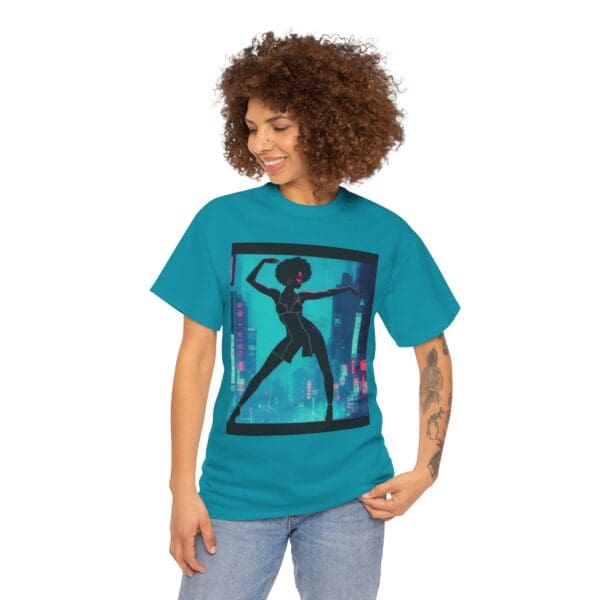 Empowerment Unisex Heavy Cotton Tee - Bold Urban Vibes "Black Joy in Motion. Strength in Every Step." - Image 51