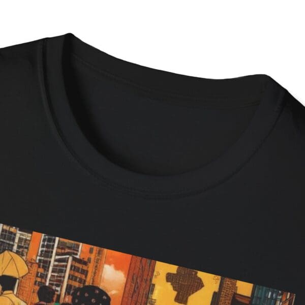 Cultural Vibes Unisex Softstyle T-Shirt - Art Inspired Design The Pulse of the City, The Strength of the Diaspora - Image 19
