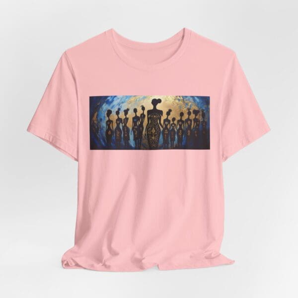 Artistic Unisex Jersey Tee - Colorful Silhouette Design - Image 113