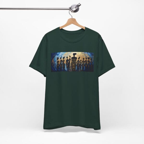 Artistic Unisex Jersey Tee - Colorful Silhouette Design - Image 69
