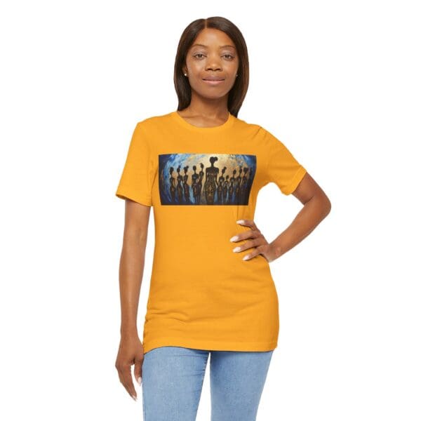 Artistic Unisex Jersey Tee - Colorful Silhouette Design - Image 47