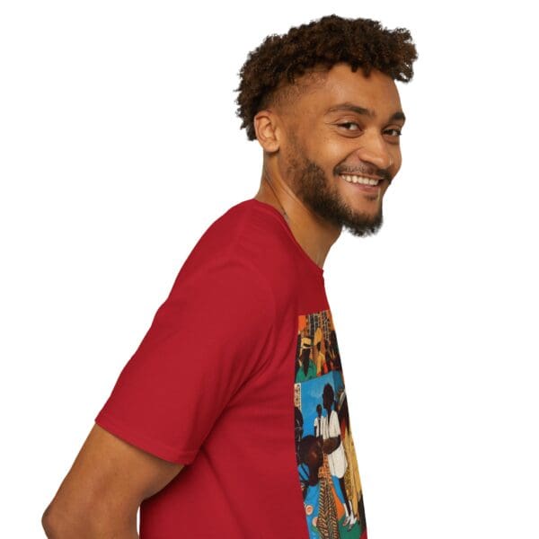 Cultural Vibes Unisex Softstyle T-Shirt - Art Inspired Design The Pulse of the City, The Strength of the Diaspora - Image 111