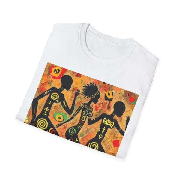 Artistic Dance Unisex Softstyle T-Shirt - Vibrant Culture Print "Symbols of the Past. Strength for the Future." - Image 4