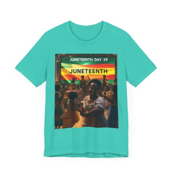 Juneteenth Celebration Tee, Unisex Jersey T-Shirt, Short Sleeve Graphic Tee, Black History Month Shirt, Family Reunion Apparel, Gift [...]"Juneteenth: Freedom Forever, Legacy Unbreakable." - Image 54