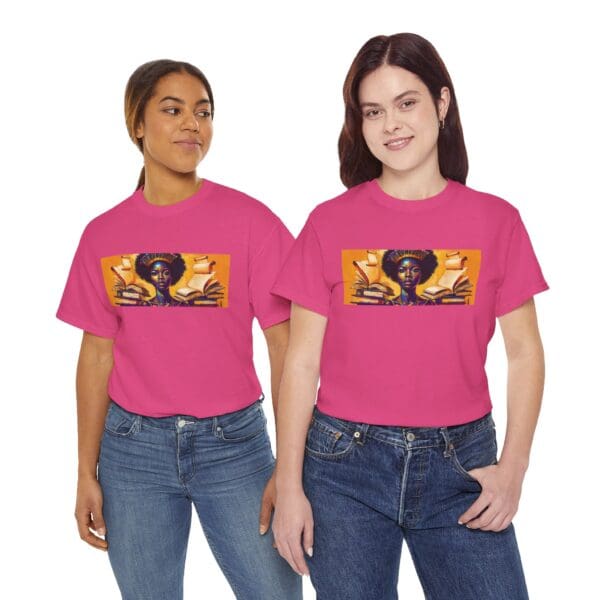 Artistic Unisex Heavy Cotton Tee - Unique Graphic Design  "Afro-Centric. Knowledge-Driven. - Image 109