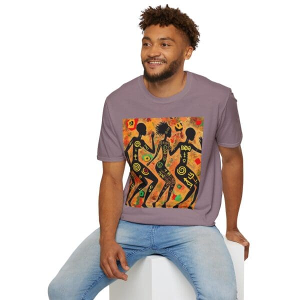 Artistic Dance Unisex Softstyle T-Shirt - Vibrant Culture Print "Symbols of the Past. Strength for the Future." - Image 103