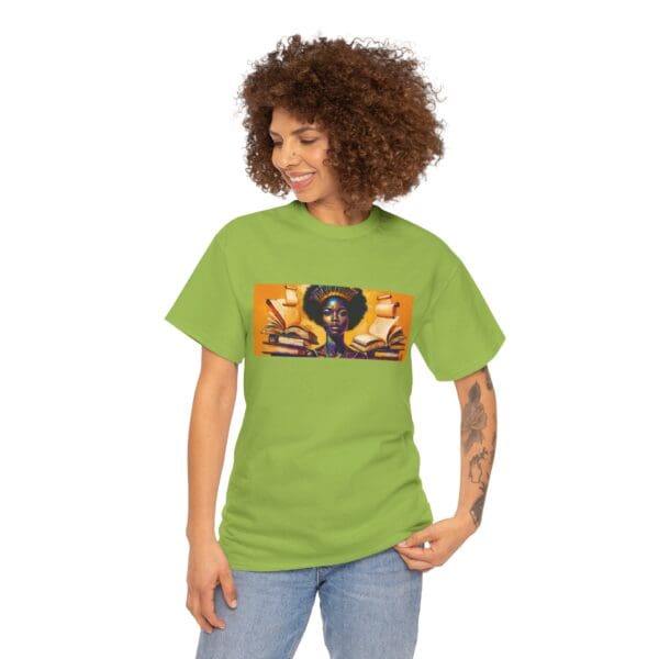 Artistic Unisex Heavy Cotton Tee - Unique Graphic Design  "Afro-Centric. Knowledge-Driven. - Image 68