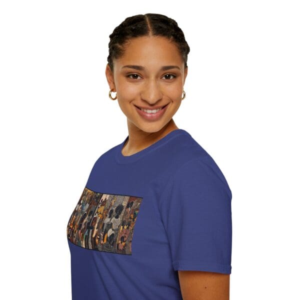 Artistic Unisex Softstyle T-Shirt - Vibrant Community Design "Wear the Movement. Live the Story." - Image 91