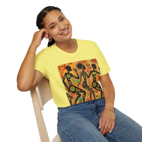 Artistic Dance Unisex Softstyle T-Shirt - Vibrant Culture Print "Symbols of the Past. Strength for the Future." - Image 45