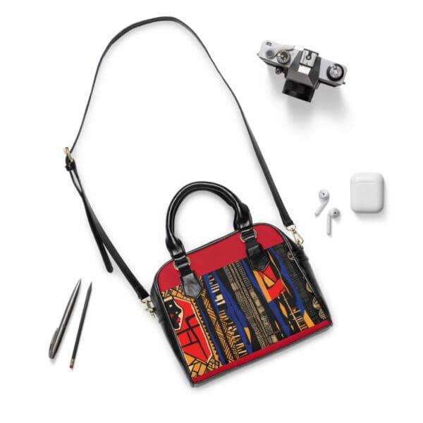 Vibrant Shoulder Handbag with Tribal Design - Fashionable Tote for Everyday Use - Image 3