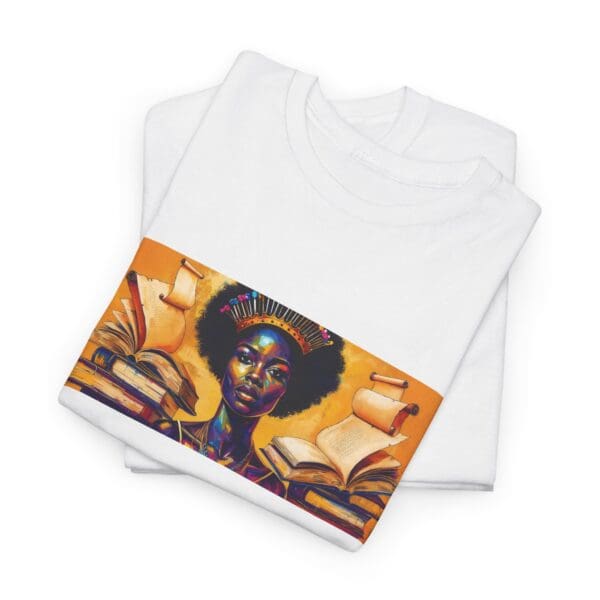 Artistic Unisex Heavy Cotton Tee - Unique Graphic Design  "Afro-Centric. Knowledge-Driven. - Image 5