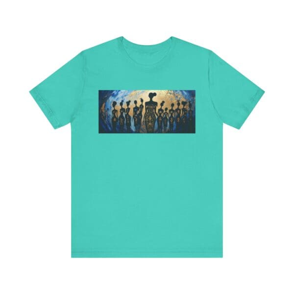 Artistic Unisex Jersey Tee - Colorful Silhouette Design - Image 52