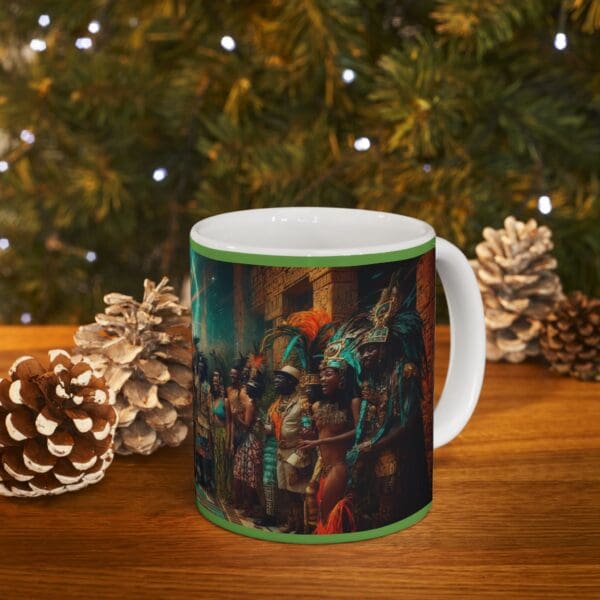 Cultural Celebration Ceramic Mug - 11oz & 15oz | Festive Artwork for Home and Gifts "Royal Hues. Bold History. Unstoppable Spirit." - Image 10