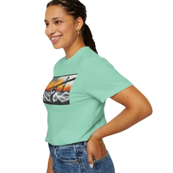 Empowerment Garment-Dyed Unisex T-Shirt - Bold Fist Design Defiant in the Storm, Rising in Strength - Image 73