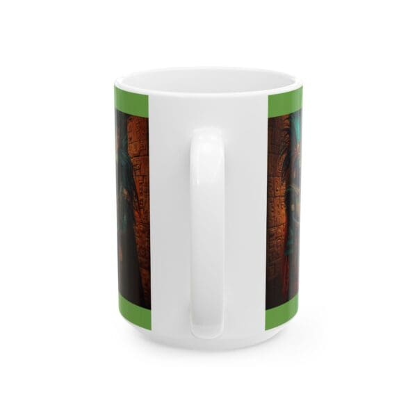 Cultural Celebration Ceramic Mug - 11oz & 15oz | Festive Artwork for Home and Gifts "Royal Hues. Bold History. Unstoppable Spirit." - Image 12