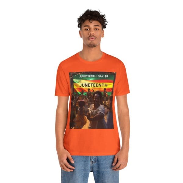 Juneteenth Celebration Tee, Unisex Jersey T-Shirt, Short Sleeve Graphic Tee, Black History Month Shirt, Family Reunion Apparel, Gift [...]"Juneteenth: Freedom Forever, Legacy Unbreakable." - Image 15