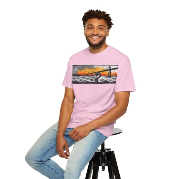 Empowerment Garment-Dyed Unisex T-Shirt - Bold Fist Design Defiant in the Storm, Rising in Strength - Image 143