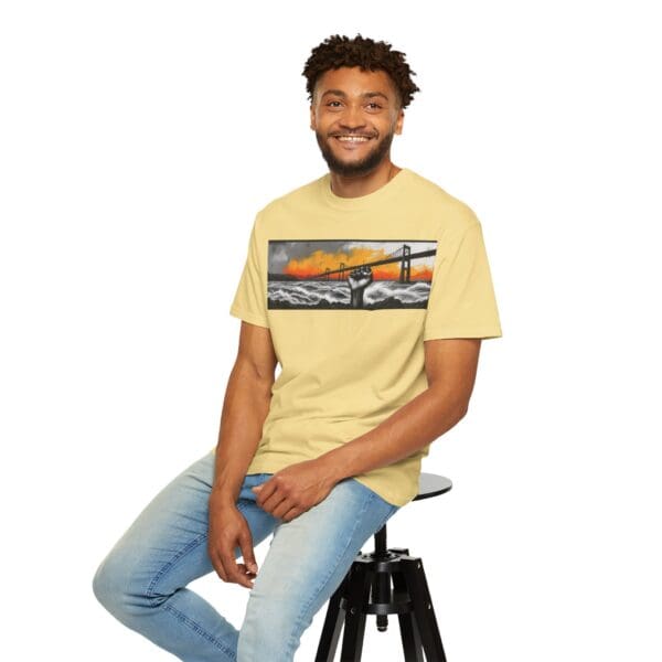 Empowerment Garment-Dyed Unisex T-Shirt - Bold Fist Design Defiant in the Storm, Rising in Strength - Image 57