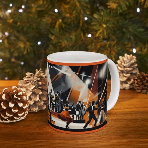 Retro Music Celebration Ceramic Mug, Coffee Lover Gift, Jazz Concert Mug, Gift for Musicians, Coffee or Tea Cup - Image 10