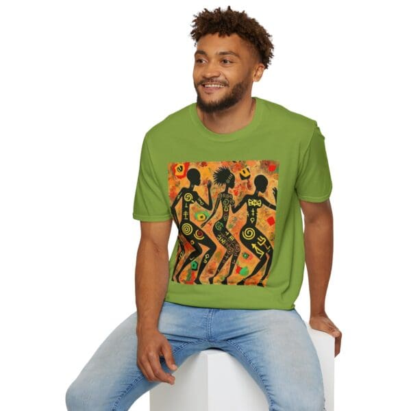 Artistic Dance Unisex Softstyle T-Shirt - Vibrant Culture Print "Symbols of the Past. Strength for the Future." - Image 55
