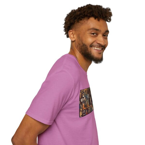 Artistic Unisex Softstyle T-Shirt - Vibrant Community Design "Wear the Movement. Live the Story." - Image 101
