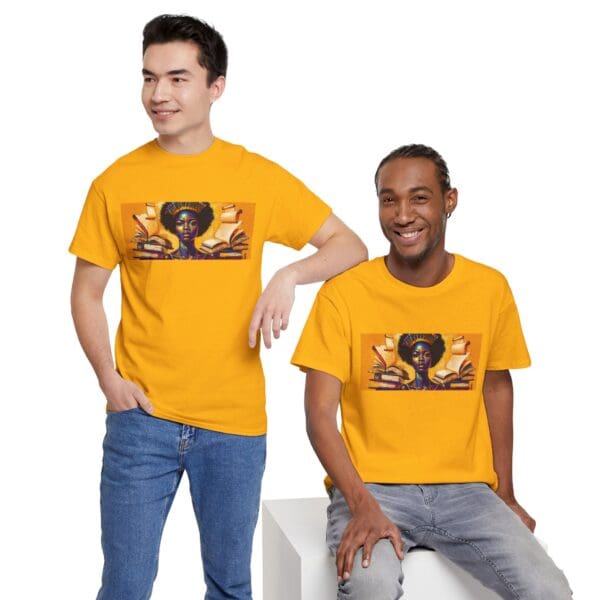 Artistic Unisex Heavy Cotton Tee - Unique Graphic Design  "Afro-Centric. Knowledge-Driven. - Image 41