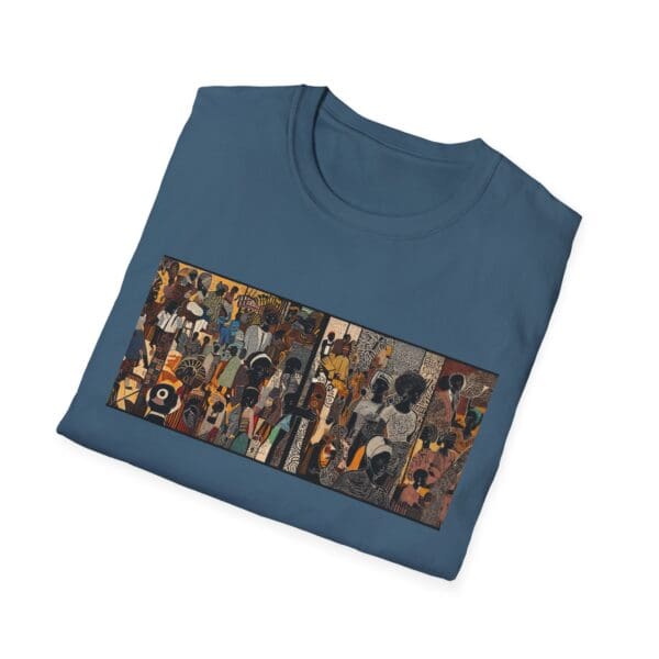 Artistic Unisex Softstyle T-Shirt - Vibrant Community Design "Wear the Movement. Live the Story." - Image 66