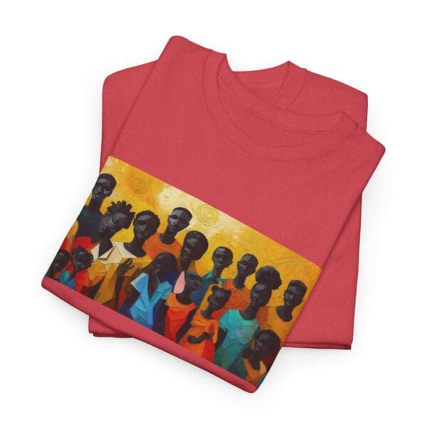 Cultural Unity Unisex Heavy Cotton Tee - Art Inspired Graphic Shirt "Bright Sun. Bold Spirit. Timeless Legacy." - Image 111