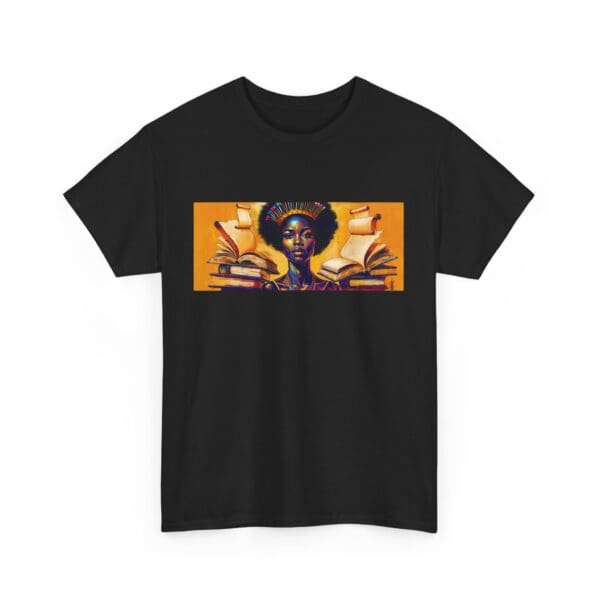 Artistic Unisex Heavy Cotton Tee - Unique Graphic Design  "Afro-Centric. Knowledge-Driven. - Image 14